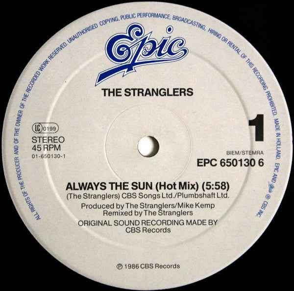 The Stranglers Always The Sun (Hot Mix) (12") (Near Mint (NM Or M ))