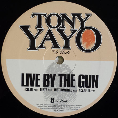 Tony Yayo : So Seductive / Live By The Gun (12", Promo)