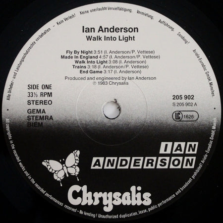 Ian Anderson : Walk Into Light (LP, Album)