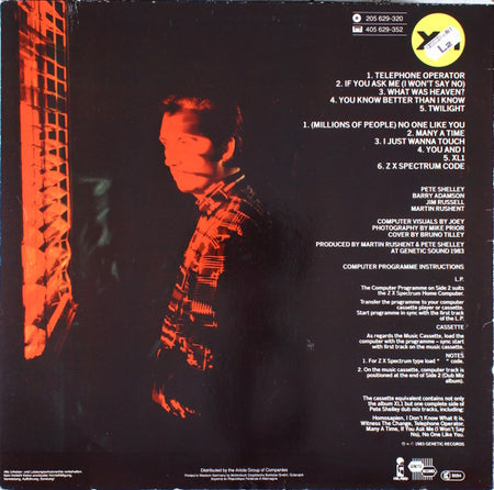 Pete Shelley : XL·1 (LP, Album, Enh)