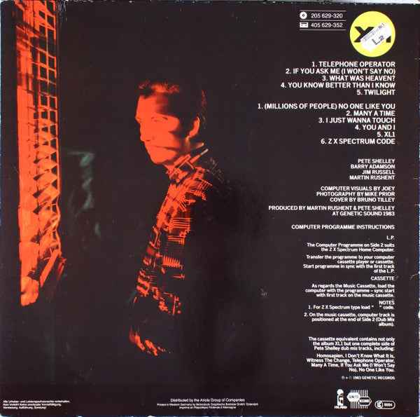 Pete Shelley - XL·1 (LP) (Near Mint (NM or M-))