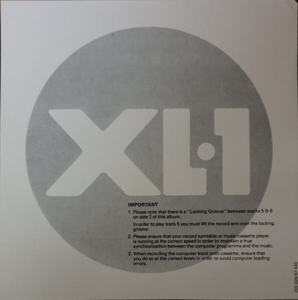 Pete Shelley : XL·1 (LP, Album, Enh)