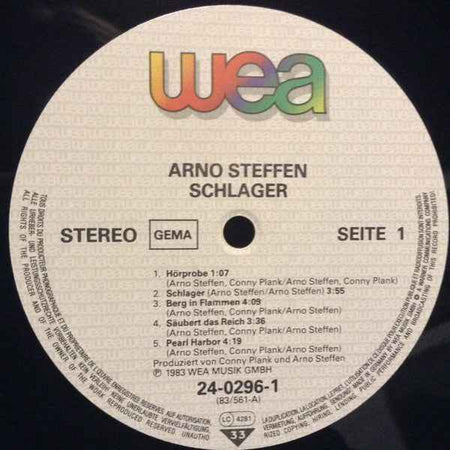 Arno Steffen - Schlager (LP) (Near Mint (NM or M-))
