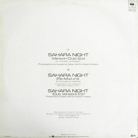 F.R. David : Sahara Night (12", Maxi)