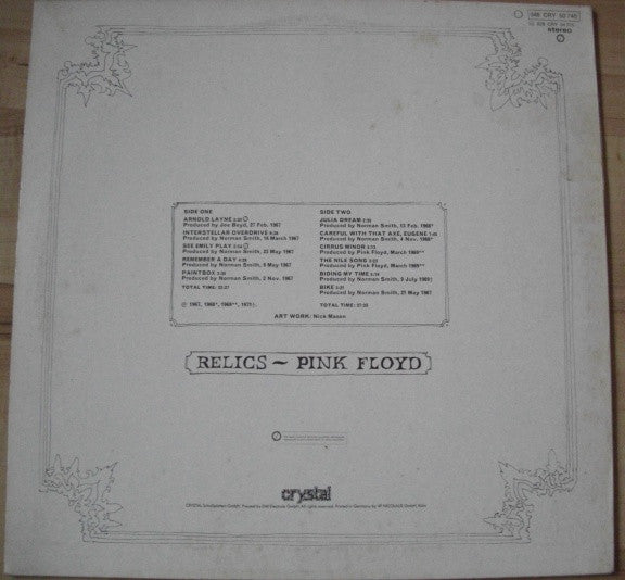 Pink Floyd : Relics (LP, Comp, RE)