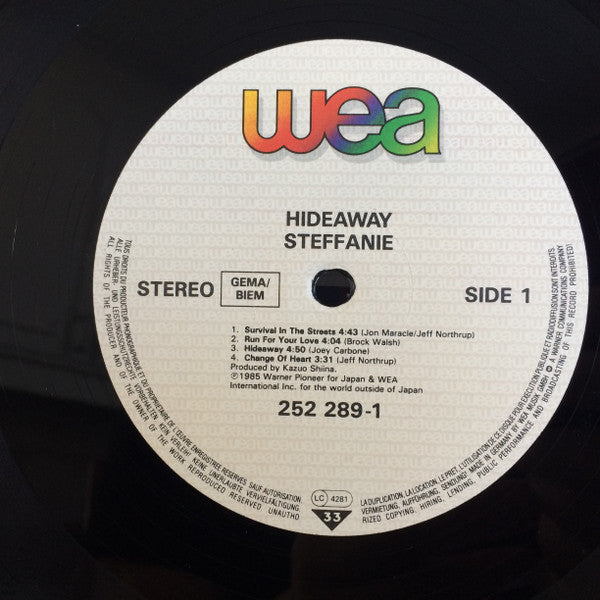 Steffanie : Hideaway (LP, Album)