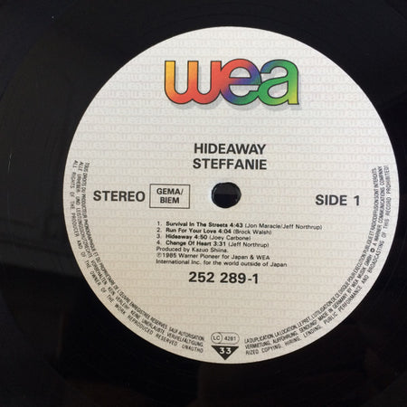 Steffanie : Hideaway (LP, Album)