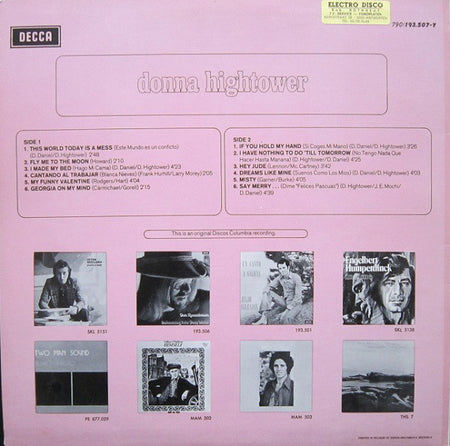 Donna Hightower : This World Today Is A Mess (LP, Album)