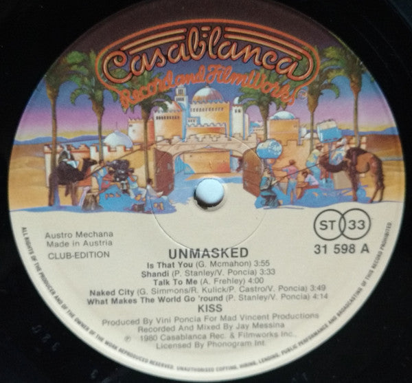 Kiss : Unmasked (LP, Album, Club)