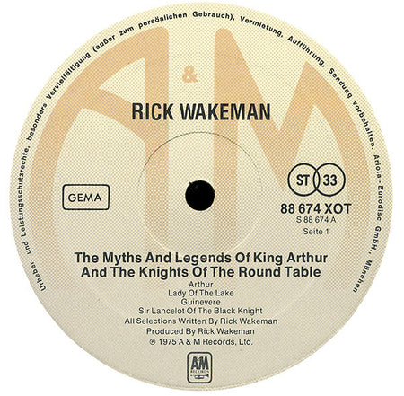 Rick Wakeman : The Myths And Legends Of King Arthur And The Knights Of The Round Table (LP, Album, Emb)