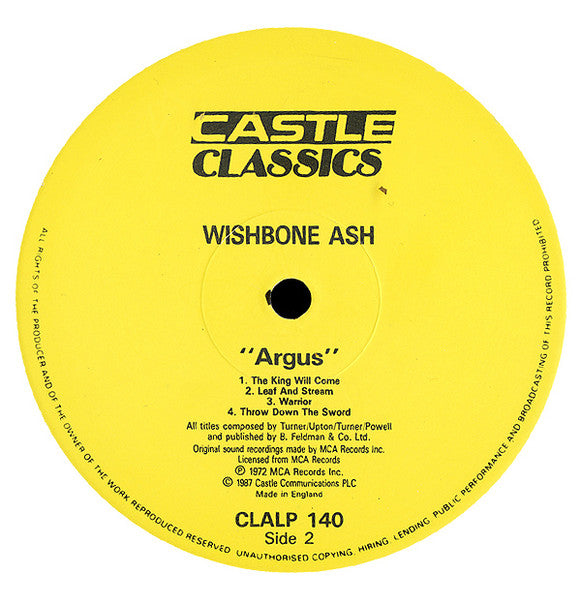 Wishbone Ash : Argus (LP, Album, RE)