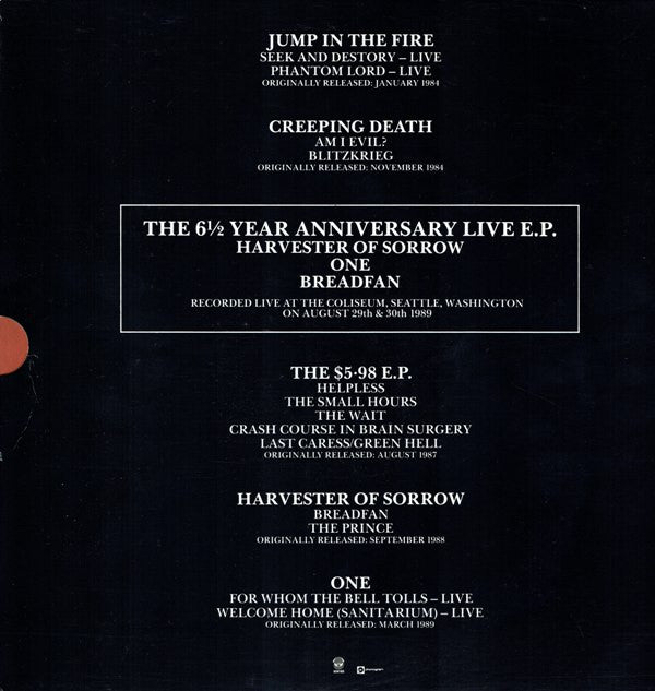 Metallica : The Good The Bad & The Live: The 6½ Year Anniversary 12" Collection (12", Single, RE + 12", Single, RE + 12", EP + 12",)