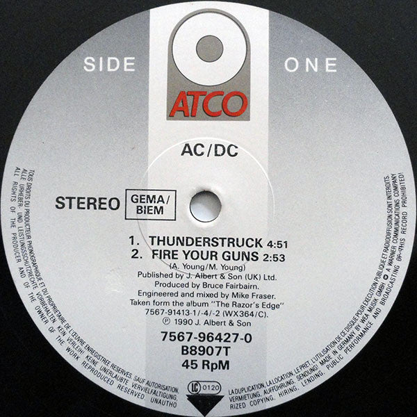 AC/DC : Thunderstruck (12")