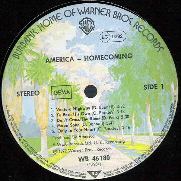 America  - Homecoming (LP) (Near Mint (NM or M-))