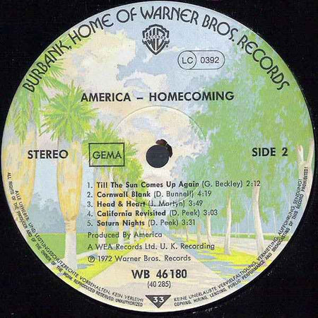 America  - Homecoming (LP) (Near Mint (NM or M-))
