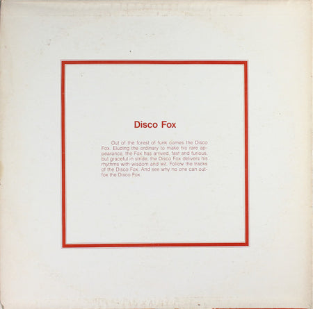 The Disco Fox : Disco Fox (12")