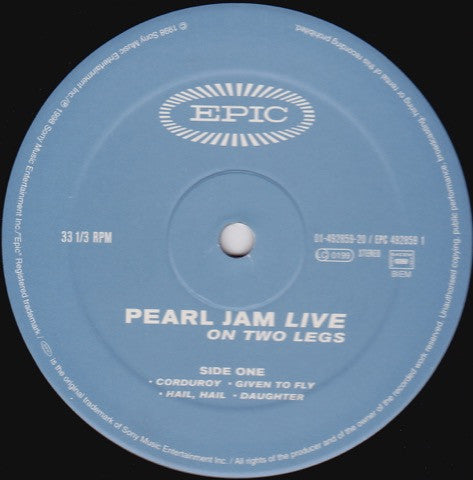 Pearl Jam : Live On Two Legs (2xLP, Album, Gat)