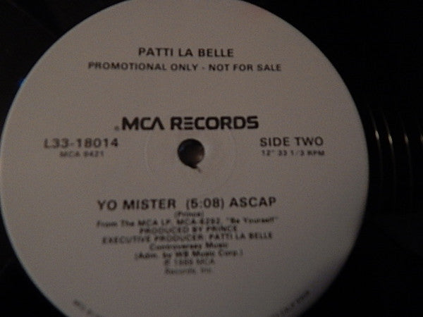 Patti LaBelle : Yo Mister (12", Single, Promo)