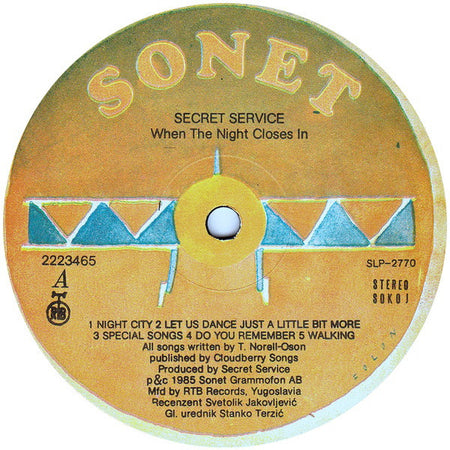 Secret Service : When The Night Closes In (LP, Album)
