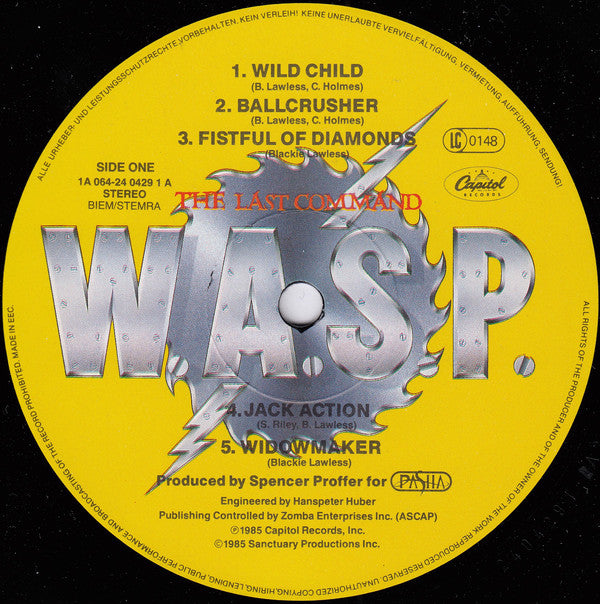 W.A.S.P. : The Last Command (LP, Album)