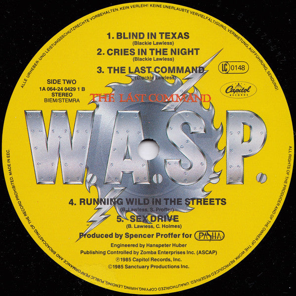W.A.S.P. : The Last Command (LP, Album)