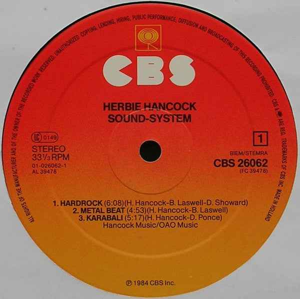 Herbie Hancock - Sound-System (LP) (Near Mint (NM or M-))