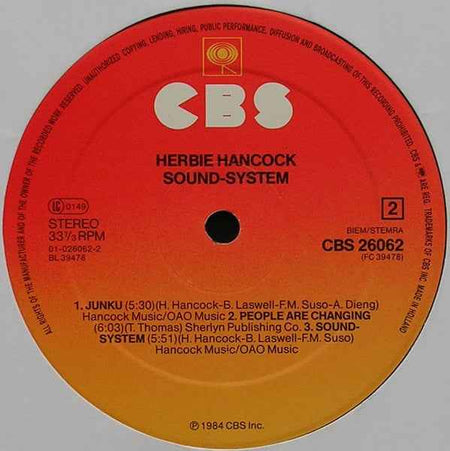 Herbie Hancock - Sound-System (LP) (Near Mint (NM or M-))