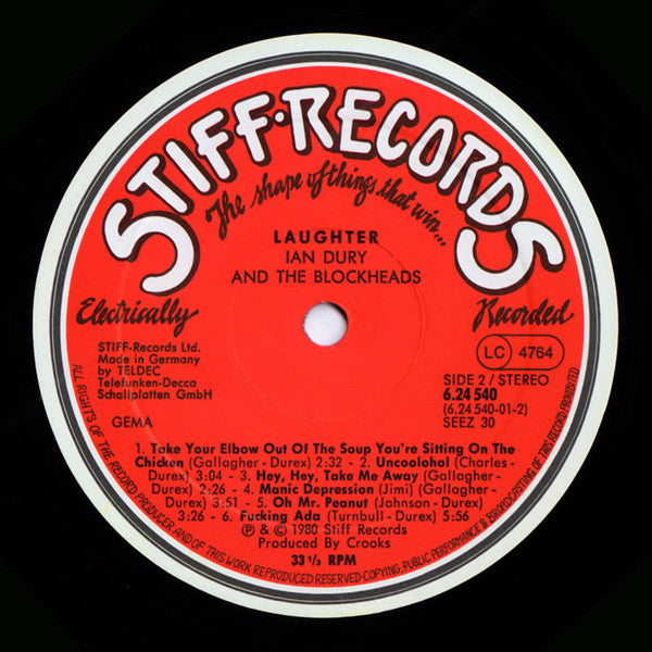 Ian Dury And The Blockheads : Laughter (LP, Album)