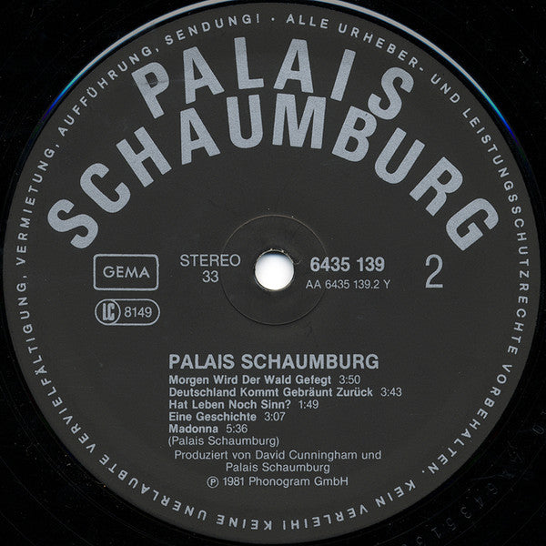 Palais Schaumburg : Palais Schaumburg (LP, Album)