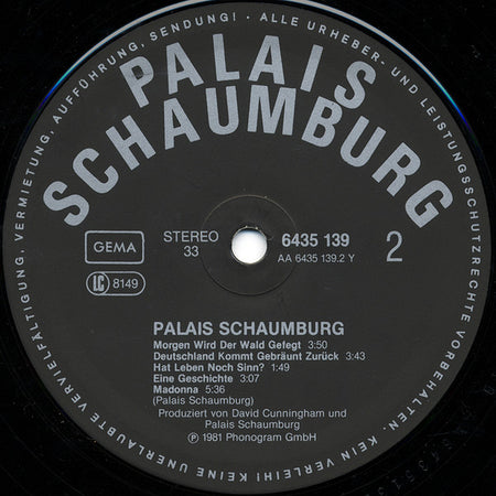 Palais Schaumburg : Palais Schaumburg (LP, Album)