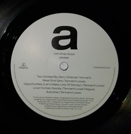 Pet Shop Boys : Please (LP, Album, RE, RM, 180)