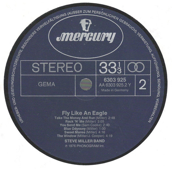 Steve Miller Band : Fly Like An Eagle (LP, Album)