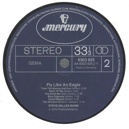 Steve Miller Band : Fly Like An Eagle (LP, Album)
