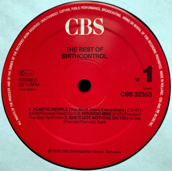 Birth Control : The Best Of Birth Control (LP, Comp, RE)