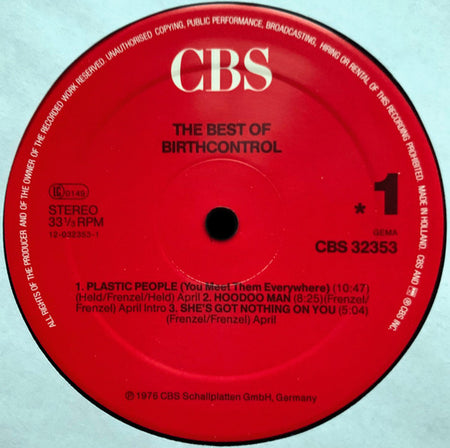 Birth Control : The Best Of Birth Control (LP, Comp, RE)