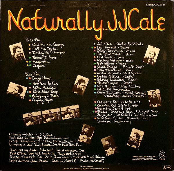 J.J. Cale : Naturally (LP, Album, RE)
