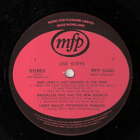 Various : Live Stiffs (LP, Album, RE)