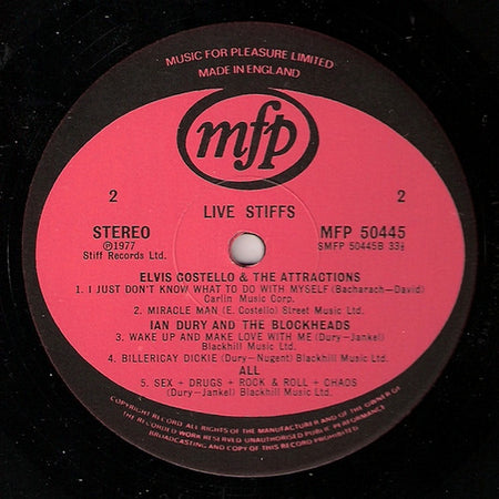 Various : Live Stiffs (LP, Album, RE)