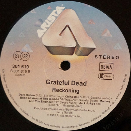 The Grateful Dead : Reckoning (2xLP, Album)