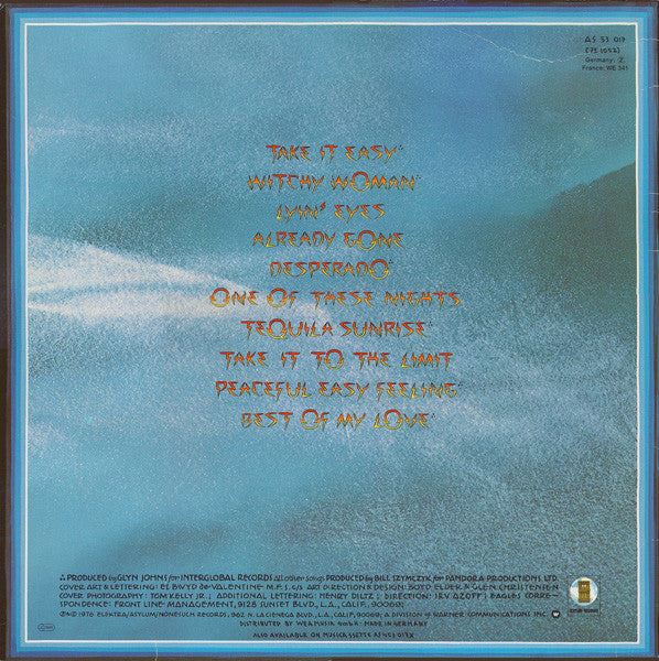 Eagles : Their Greatest Hits 1971-1975 (LP, Album, Comp, RE, Emb)