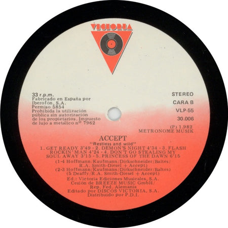 Accept : Restless And Wild (LP, Album)