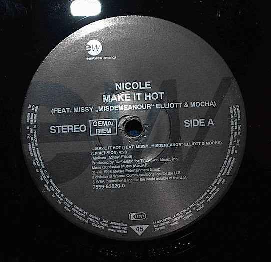 Nicole Wray Featuring Missy Elliott & Mocha Make It Hot (12") (Near
