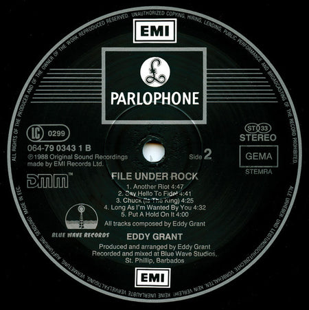 Eddy Grant : File Under Rock (LP, Album)
