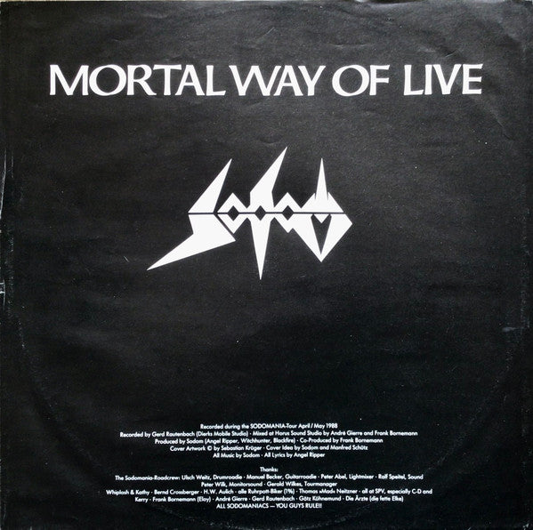 Sodom : Mortal Way Of Live (2xLP, Album)