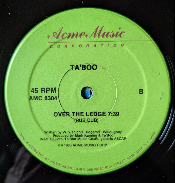 Ta'boo : Over The Ledge (12")