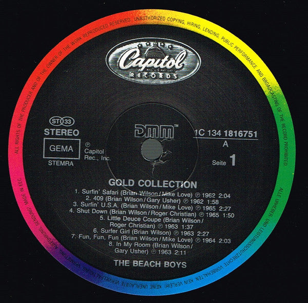 The Beach Boys : Gold Collection (2xLP, Comp, Gat)