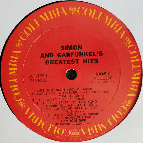 Simon & Garfunkel : Simon And Garfunkel's Greatest Hits (LP, Comp, RE)