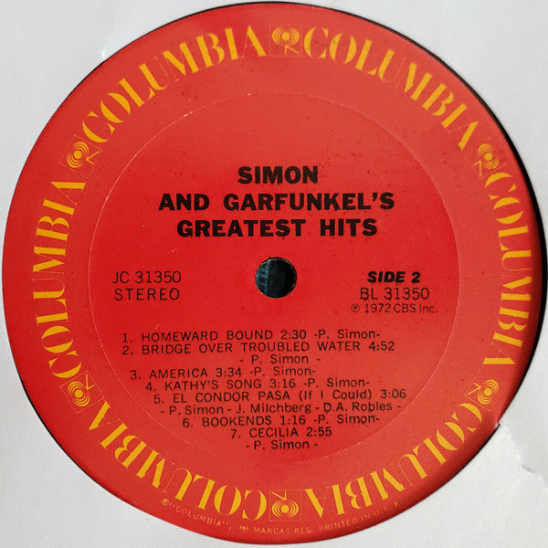 Simon & Garfunkel : Simon And Garfunkel's Greatest Hits (LP, Comp, RE)