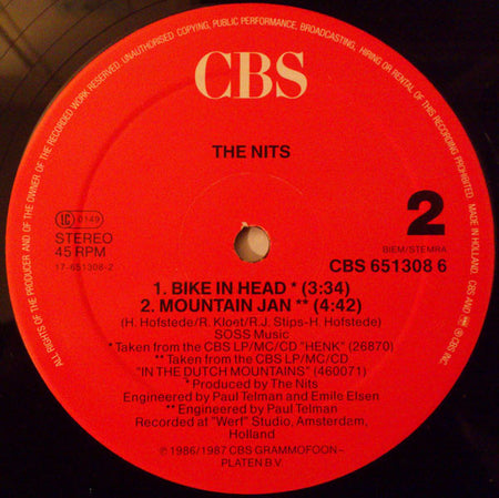 The Nits : J.O.S. Days (12", Maxi)