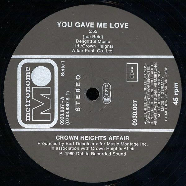 Crown Heights Affair : You Gave Me Love (12", Single)